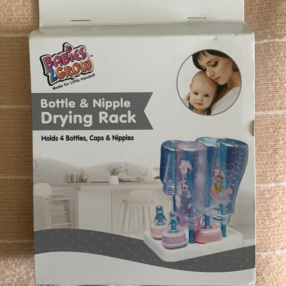 Bottle and nipple drying rack